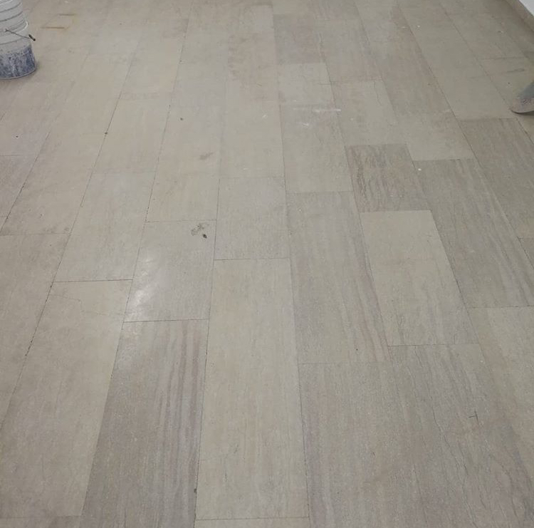 Stone surface before grinding